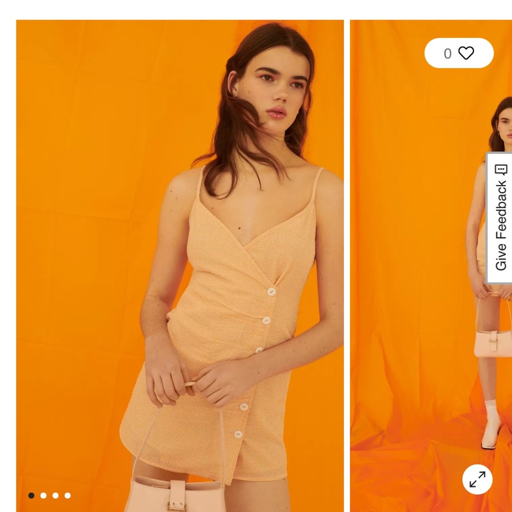 Urban Outfitters Light Peach Wrap Mini Dress